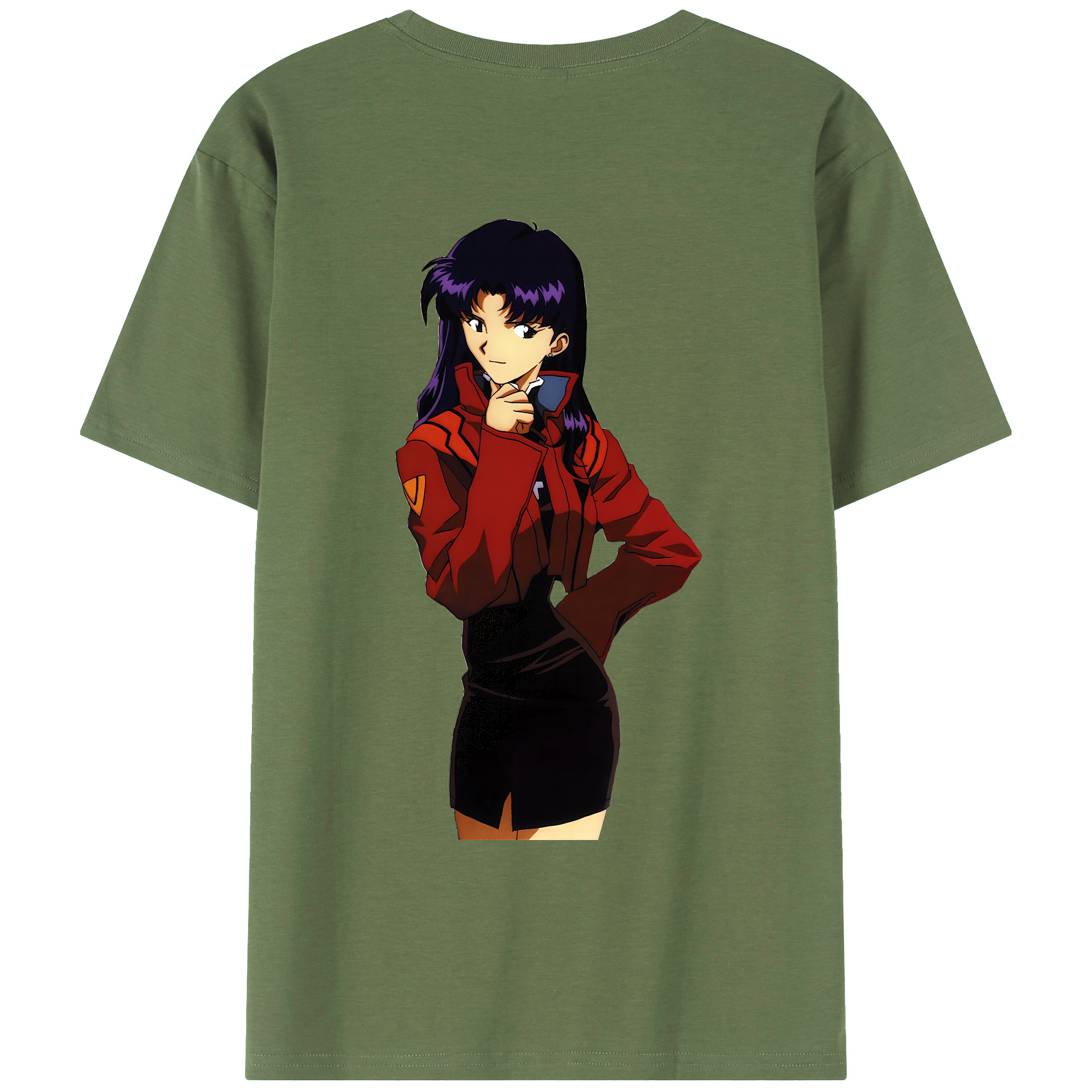 （画像用） EVA 新世紀エヴァンゲリオン 綿100％ メンズ半袖Tシャツ（バックプリント） 通気性